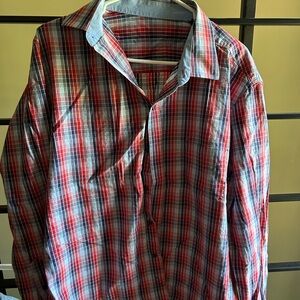 Tasso Elba Multicolor Plaid Button Down Shirt